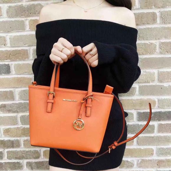 NWT Michael Kors Satchel & Crossbody Orange - Picture 5 of 6
